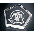 Pentagon Pride Paperweight - Jade Glass (3/4"x3 1/8"x3")